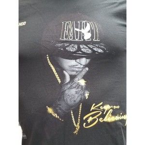 Fernando Saucedo Black T-Shirt Rap Size Small Faith Keep On Believing Hip Hop